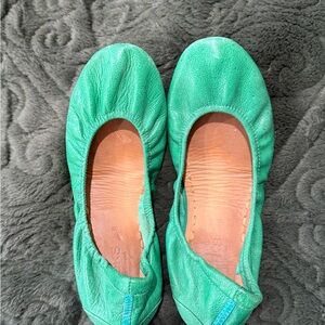 Tieks Emerald Leather Ballet Flats